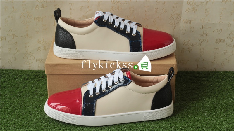 Christian louboutin Low Top Sneaker Red Cream Black